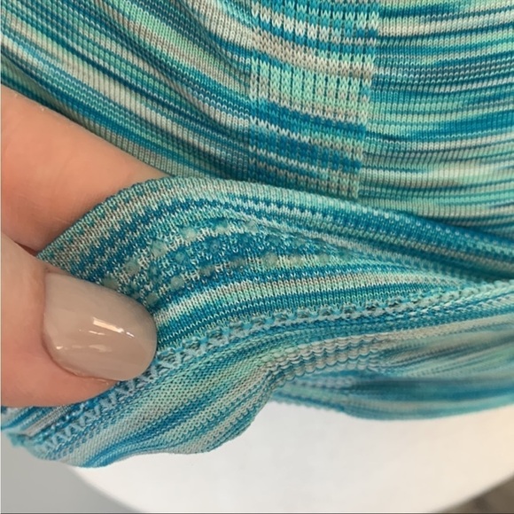 Athleta Racerback Fastest Track Blue Space Dye Tank Top - Picture 9 of 10